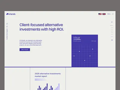 Arlands - Alternative Investment Website daily ui modern swiss ui ux web design website