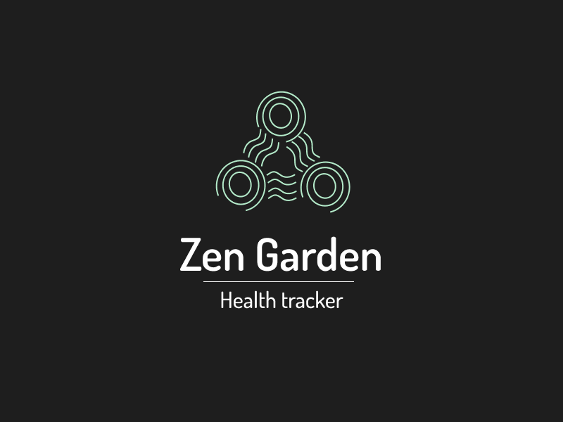 Zen Garden Health tracker app (wearable) graphic design logo mobile app design mockup ui ux