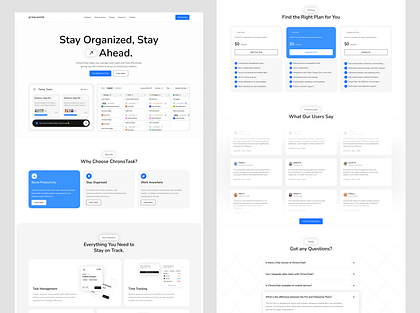 Task Management SaaS Landing Page