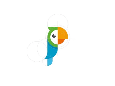 Parrot Bird Logo Illustration animal beak bird logo flight fly flying graphic design icon logo design logo template mascot parrot logo vector logo wings