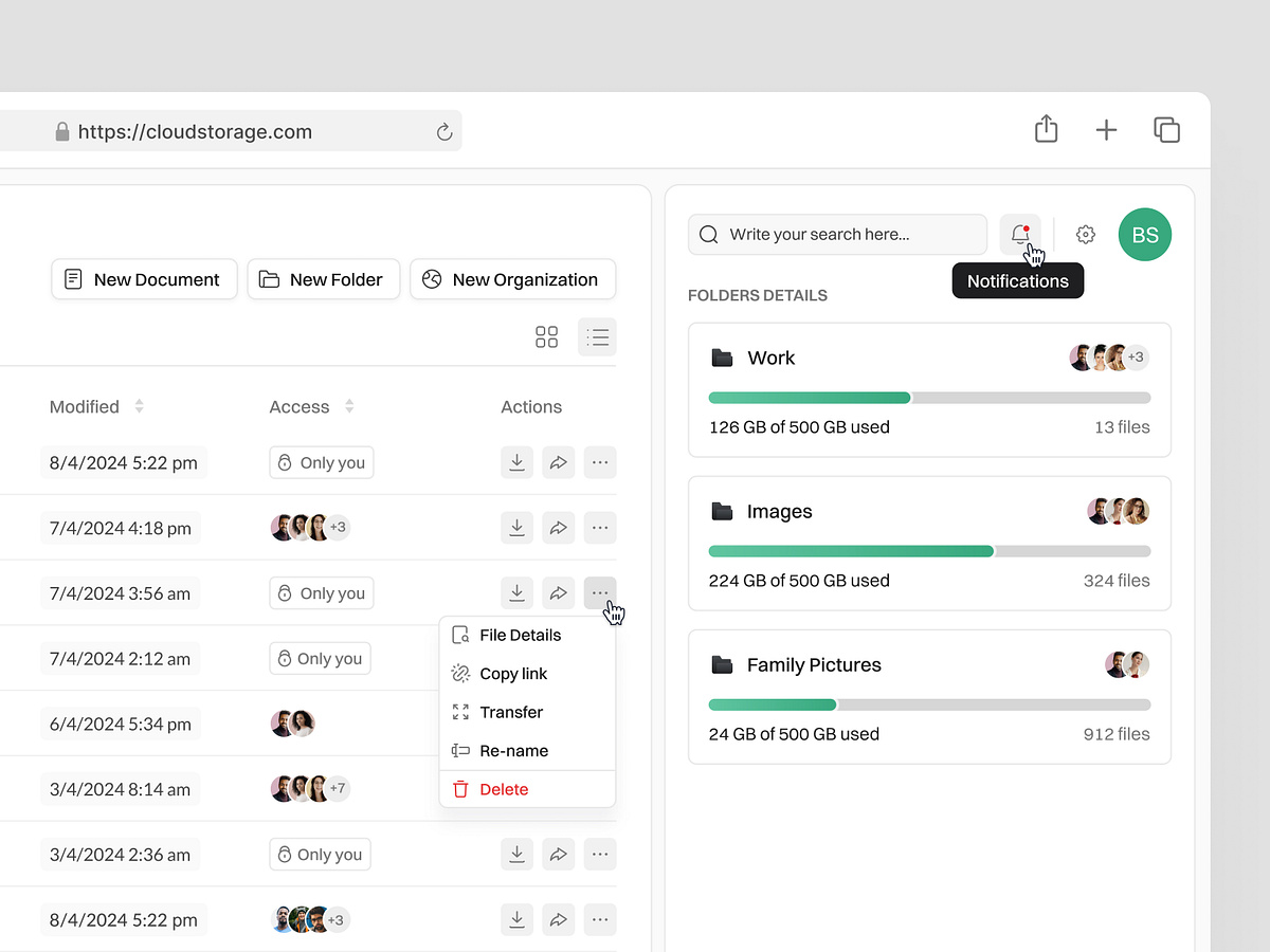 File Analytics Dashboard for B2B Cloud SaaS