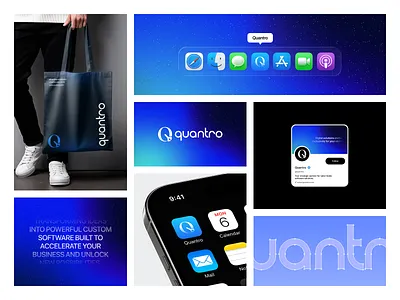 Quantro Branding 3d animation brand brand identity branding design graphic design illustration logo motion graphics ui ux vector