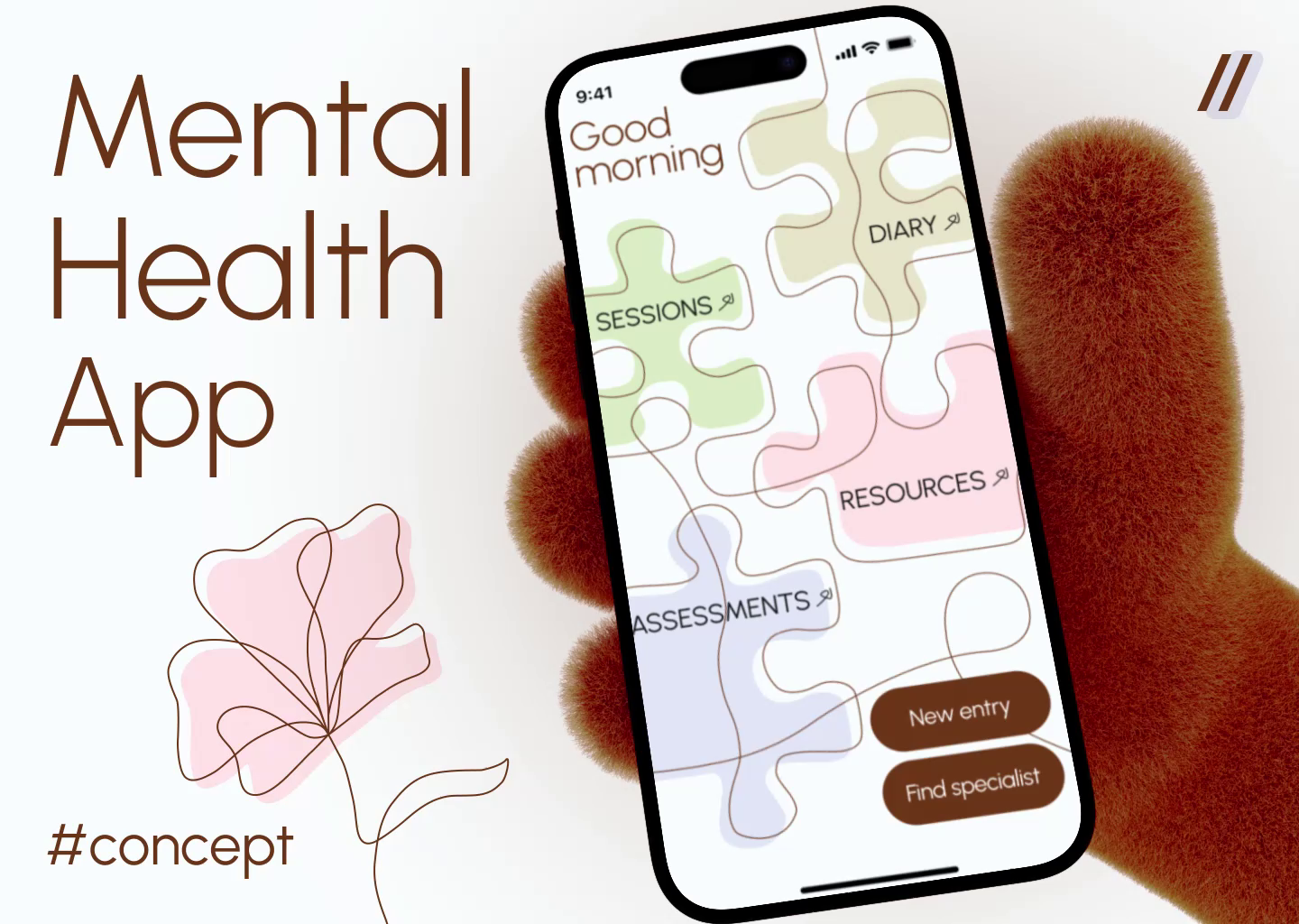 Mental Health App Mobile iOS App design