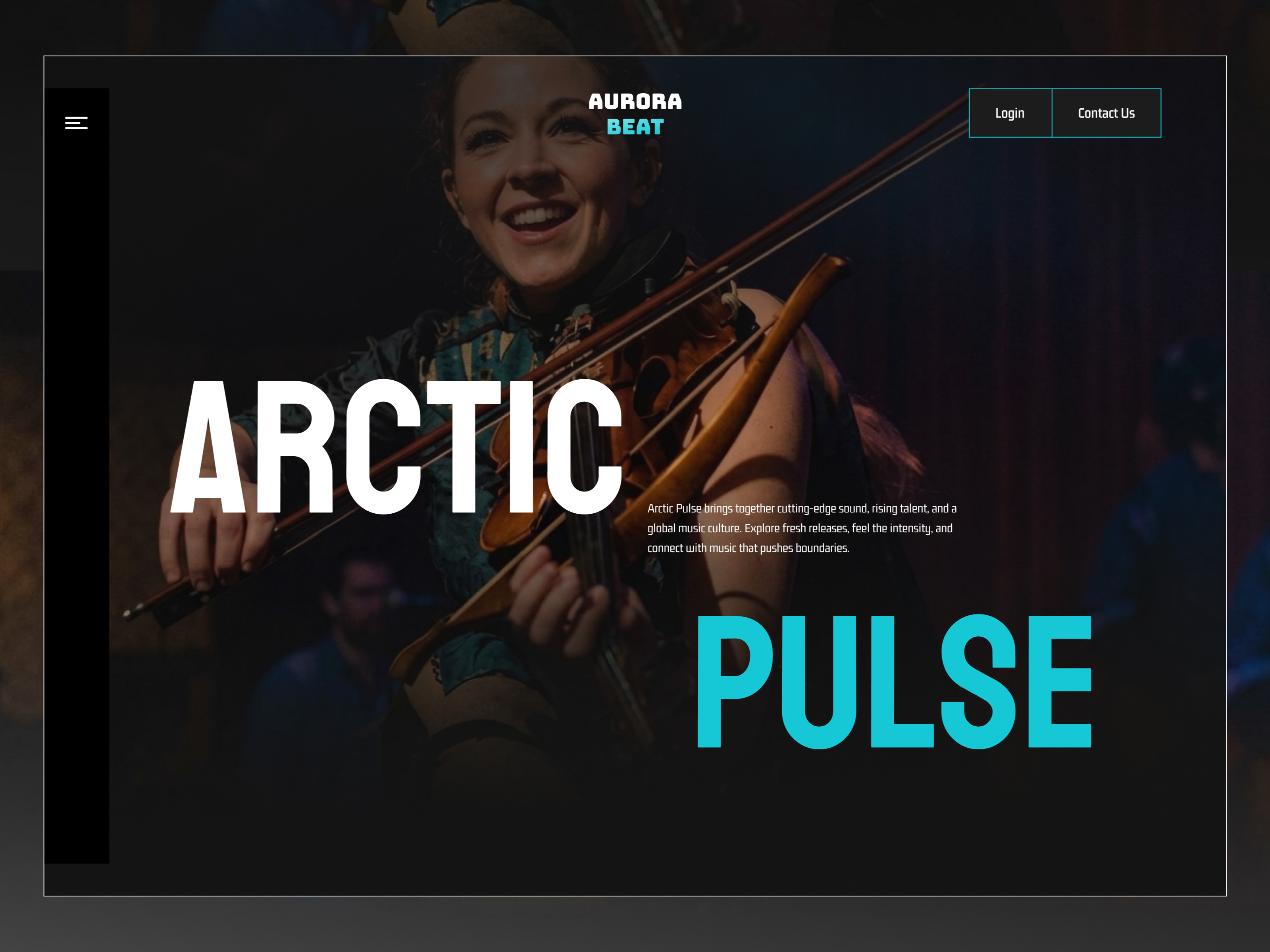 Aurora Beat - Immersive Music Experience UI creative website dark ui hero section landing page modern web modern website music app ui music landing page music platform music website musical logo musicapp spotify landing page trending design typography university website visual design web design web design inspiration web ui