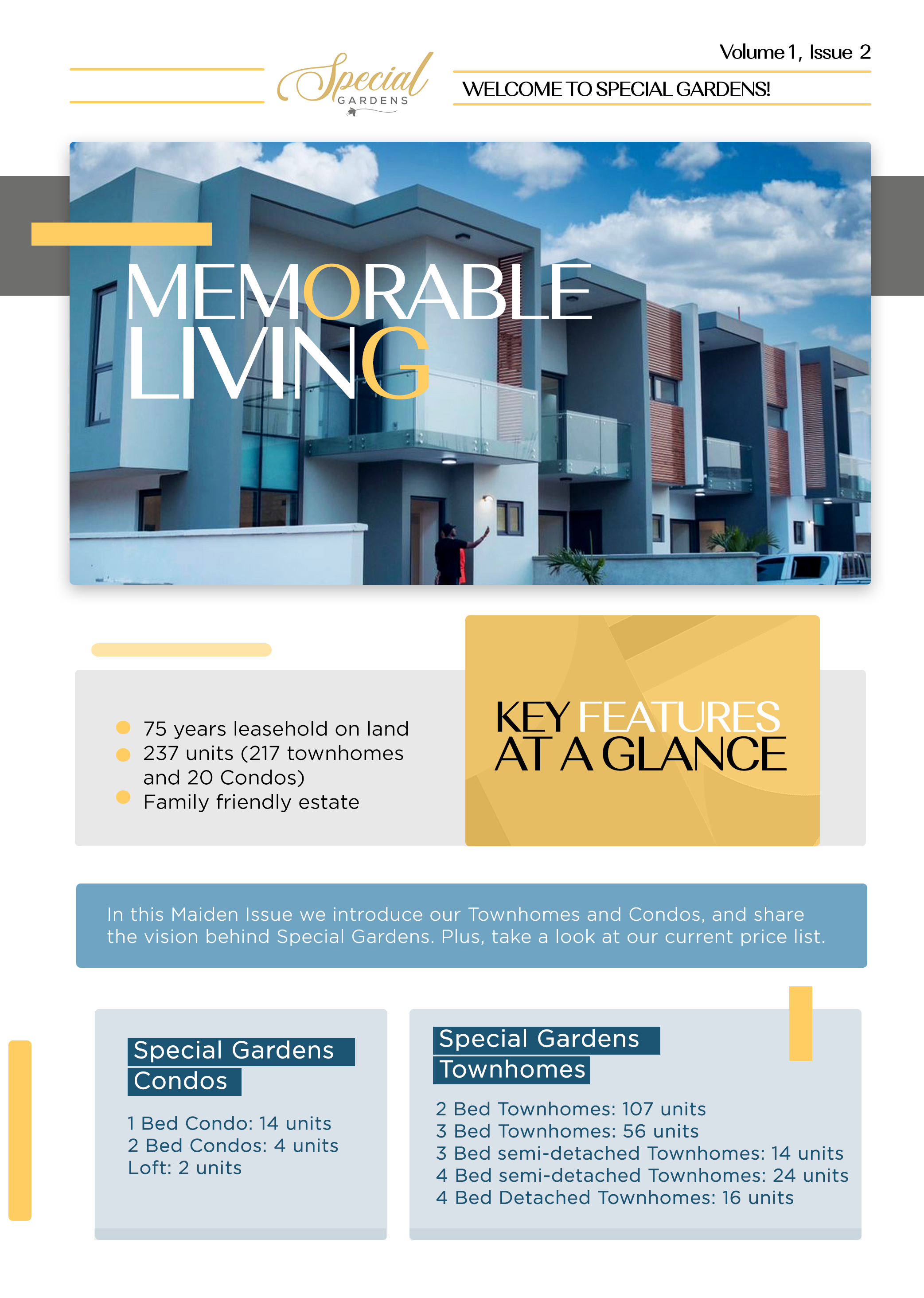 Special Gardens Newsletter branding graphic design publication design