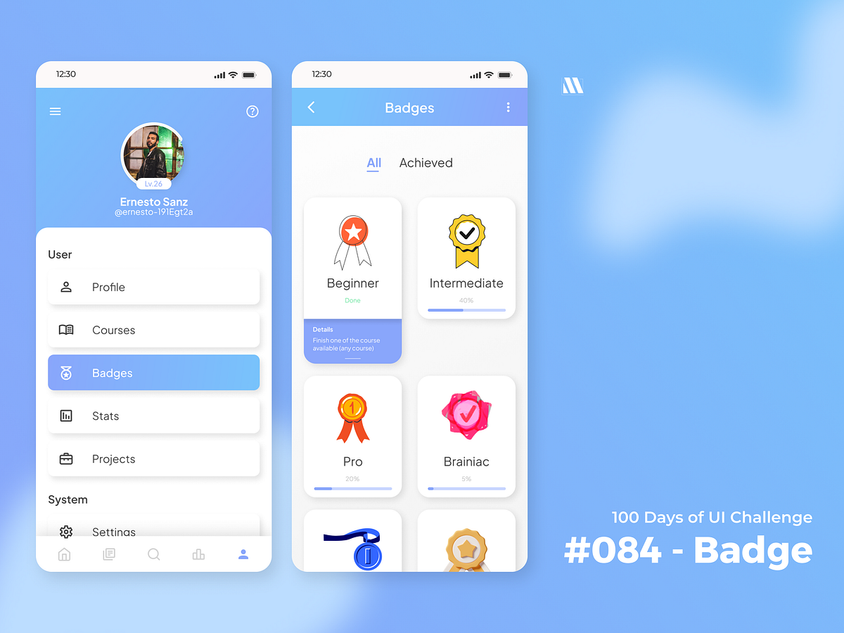 Badge UI designs, themes, templates and downloadable graphic elements ...