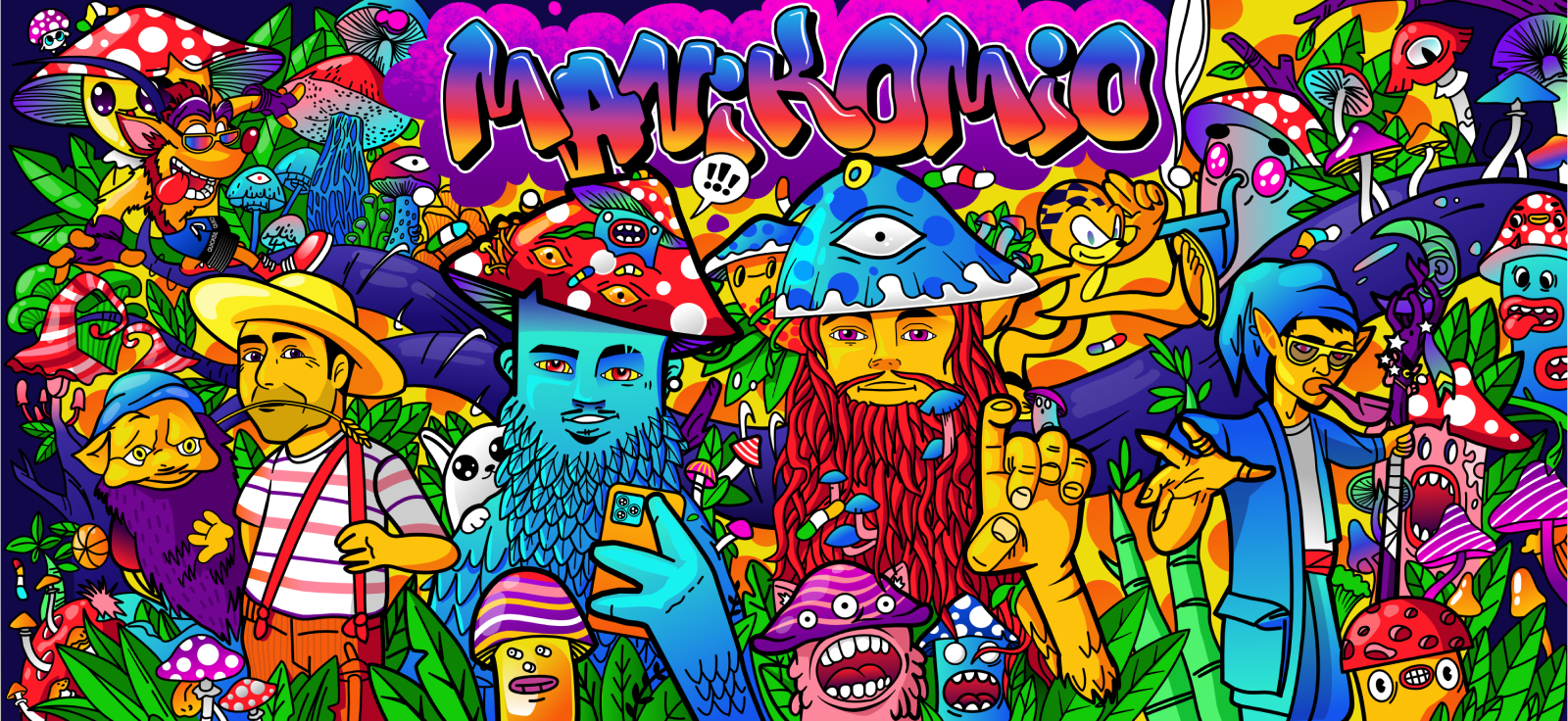 Manikomio banner doodle illustration art banner branding cartoon character design doodle doodleart doodles graphic design illustration illustrations logo logodesign monster monsters procreate procreate art ui vector