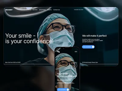 Landing page concept for a dental clinic Granny dental dental clinic healthcare landing page medical ui ui design ux design web design website design