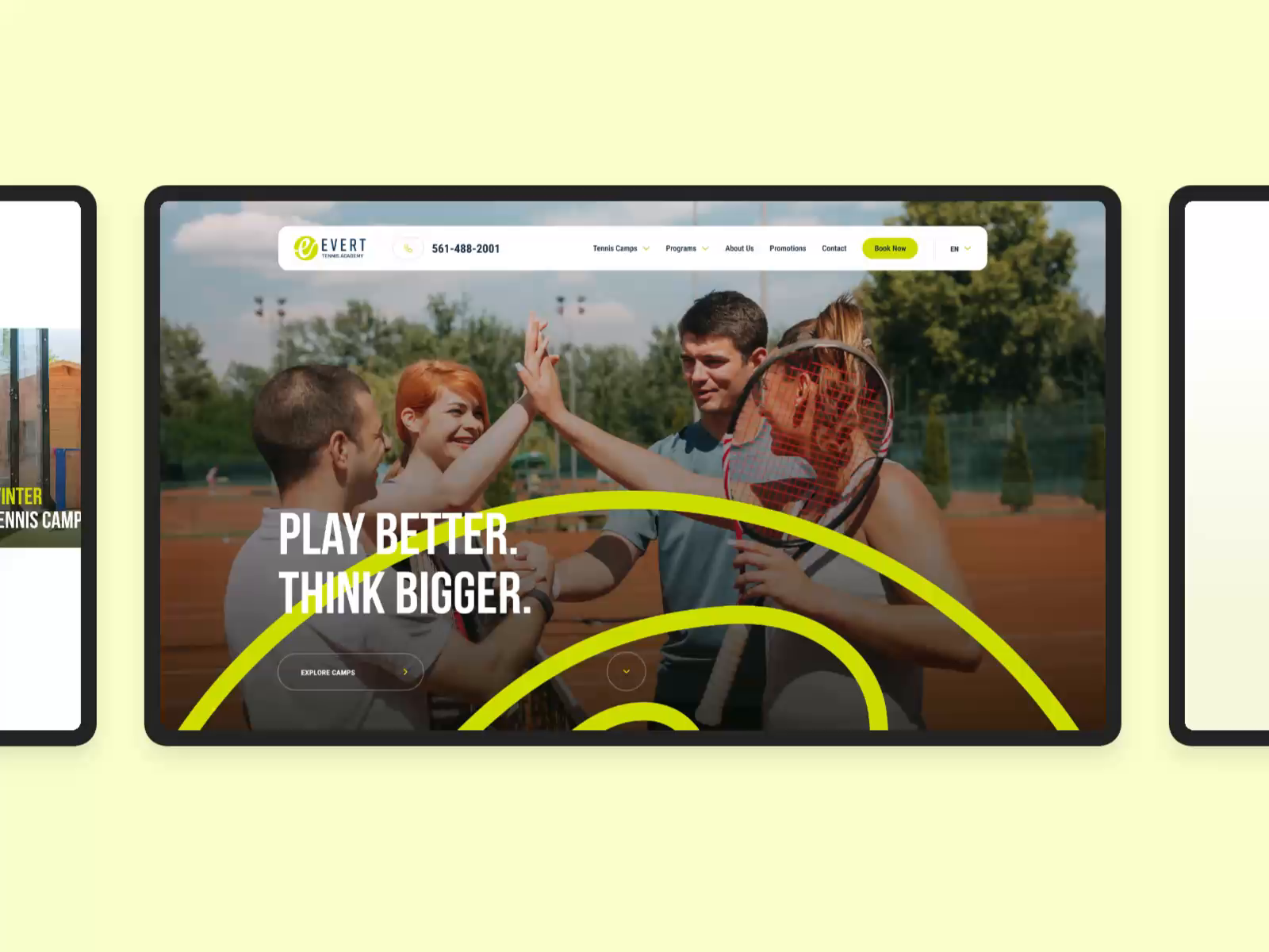 Tennis Academy - Web Design