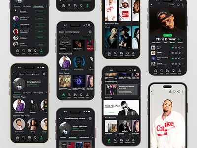 Spotify Revamp branding design figma minimal revamp spotify ui ux