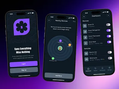 SmartSync automation branding connect control design devicecontrol dribbble dribbbleshot home homecontrol mobile mobileui popular trending ui ux web