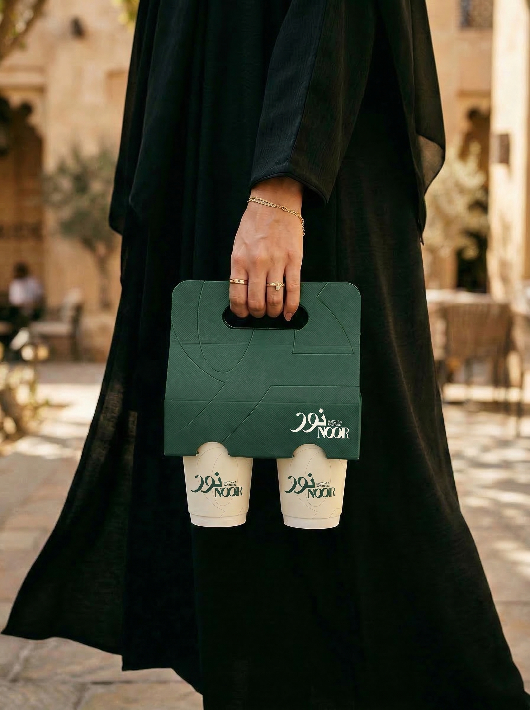 Arabic logotype for a matcha cafe in Dubai arabic typeface arabic typography brand identity branding cafe branding matcha branding