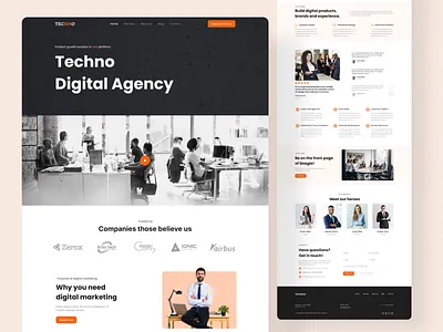 Agency Landing Page Website agency agency landing page agency web design clean design digital agency digital marketing figma marketing agency modern seo ui web web design website design