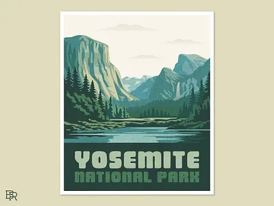 Yosemite National Park_BRD_3-21-26 illustrator landscape national park outdoors vector wildlife yosemite