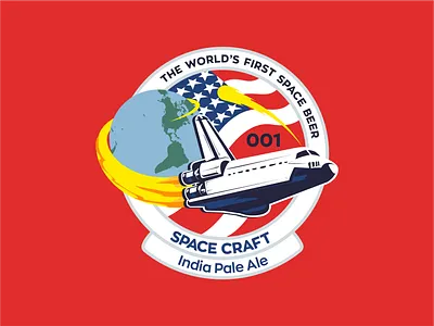 Space craft 1 badge beer branding craft beer design earth flag fly font icon set ipa logo nasa space space craft stars travel typo usa
