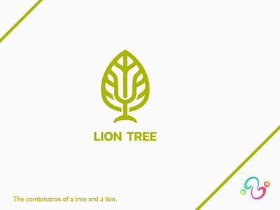 Lion Tree Logo animal brand design brand designer cat leaf lion logo design logo designer logo for sale logo idea logo inspiration logomark logotype natural nature outdoor tree wild wildlife zzoe iggi