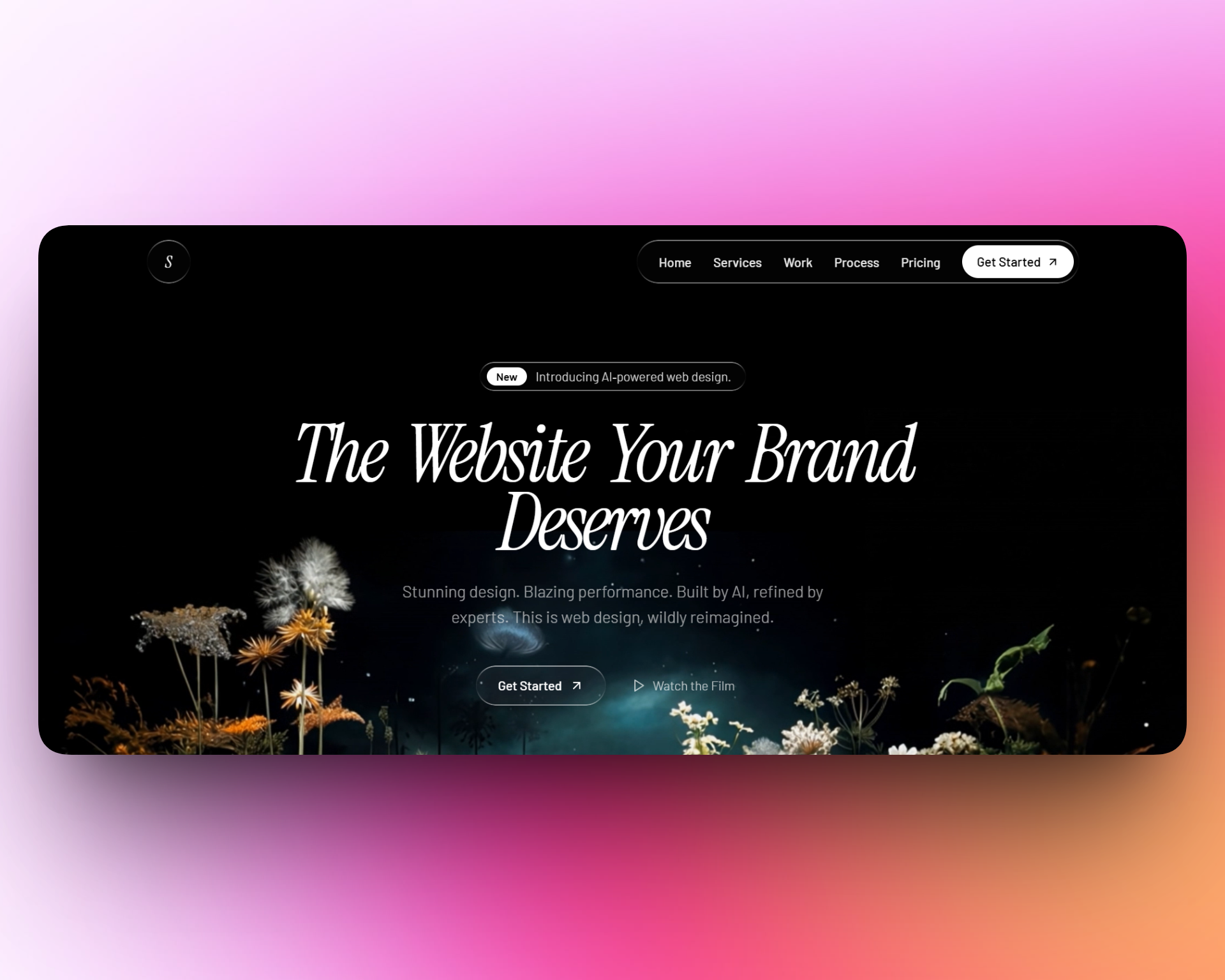 AI-Powered Web Design Agency Landing Page agency landing page ai saas landing page aimated landing page branding design framer landing page illustration landing page landing page design modern landing page premium landing page saas landing page studio landing page studio landing page design ui ui design web design web design agency web design agency landing page