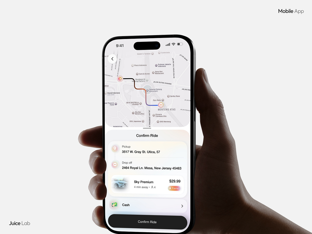 Ride Sharing Mobile App UI | Booking, Maps & Multi-Service Image 0