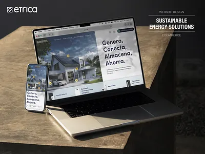 ETRICA — Web Design & E-Commerce for Sustainable Energy Solution clean energy digital design e commerce figma landing page prototype responsive design sustainable energy ui ux web web design webiste design