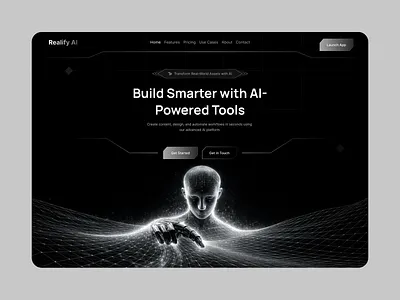 Next-Gen AI Platform Landing Page Design ai design ai platform clean layout creative tools dark theme ui dashboard ui digital product futuristic ui glassmorphism interaction design minimal interface modern web design product design saas design tech interface ui inspiration user experience ux design visual design web app design