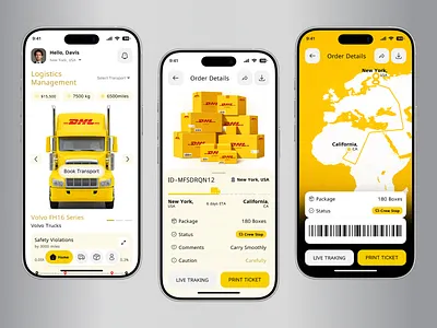 Freight & Transport Booking Mobile App UI app design courier delivery app freight ios app logistics logistics app minimal design mobile app mobile app design mobile ui shipment tracking tracking app transport transport app