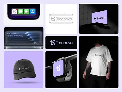 Tmanova — SaaS Brand Identity brand identity branding futuristic innovation logo design minimalist modern logo saas saas branding software software design startup tech tech logo