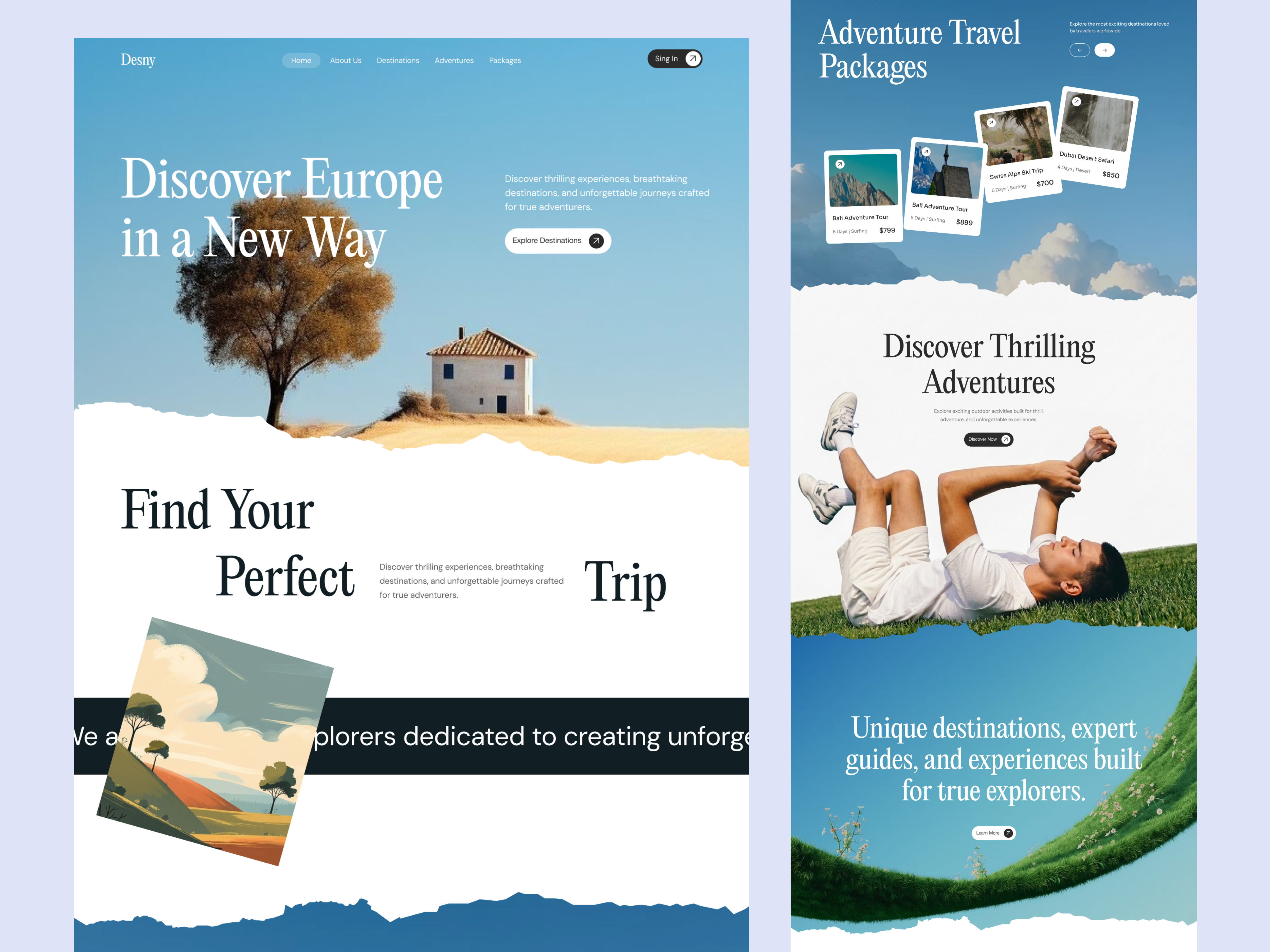 Travel Agency Website agency website booking website creative landing page creative website figma website landing page design landing page ui luxury travel agency website minimal website design modern website tourism website travel agency travel agency landing page travel agency website travel website trip planner website uinique website design web design web design inspiration