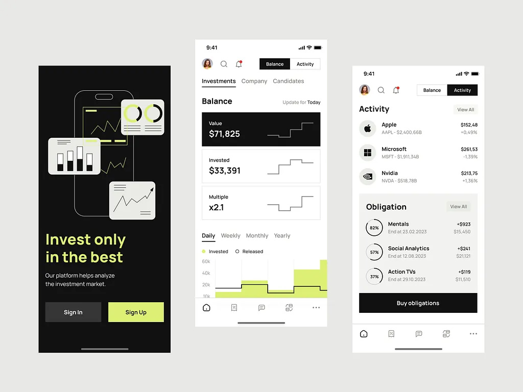 Example of Web3, Nft & De Fi Platform Design