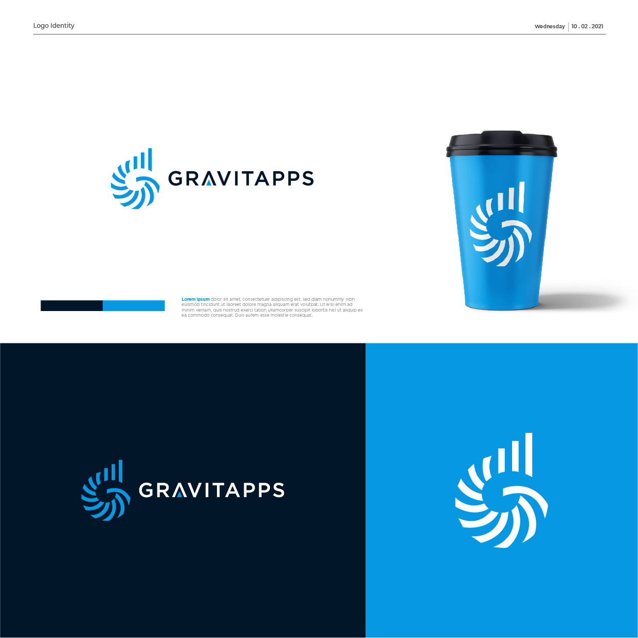 GravitApps logo branding 3d animation branding design graphic design illustration logo motion graphics ui vector