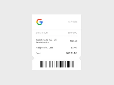 Purchase Receipt - Google checkout dailyui figma google google pay google play google purchase google purchase receipts google receipts graphic design purchase purchase checkout purchase receipt receipt ui ui design ux design uxdesign