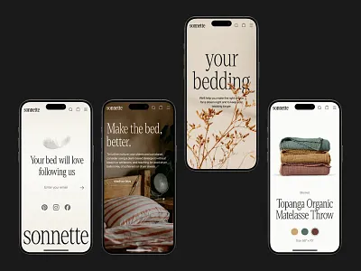 Bedding and Linens Ecommerce Mobile Website. bedding design drylikov e commerce ecommerce graphic design home goods illustration interface mobile design mobile website online shopping responsive web design ui ux user experience user interface ux design web design web marketing website