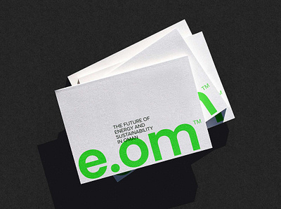 Energy Branding - e.om brand identity branding branding design business cards logo logo designer print design type design type designer