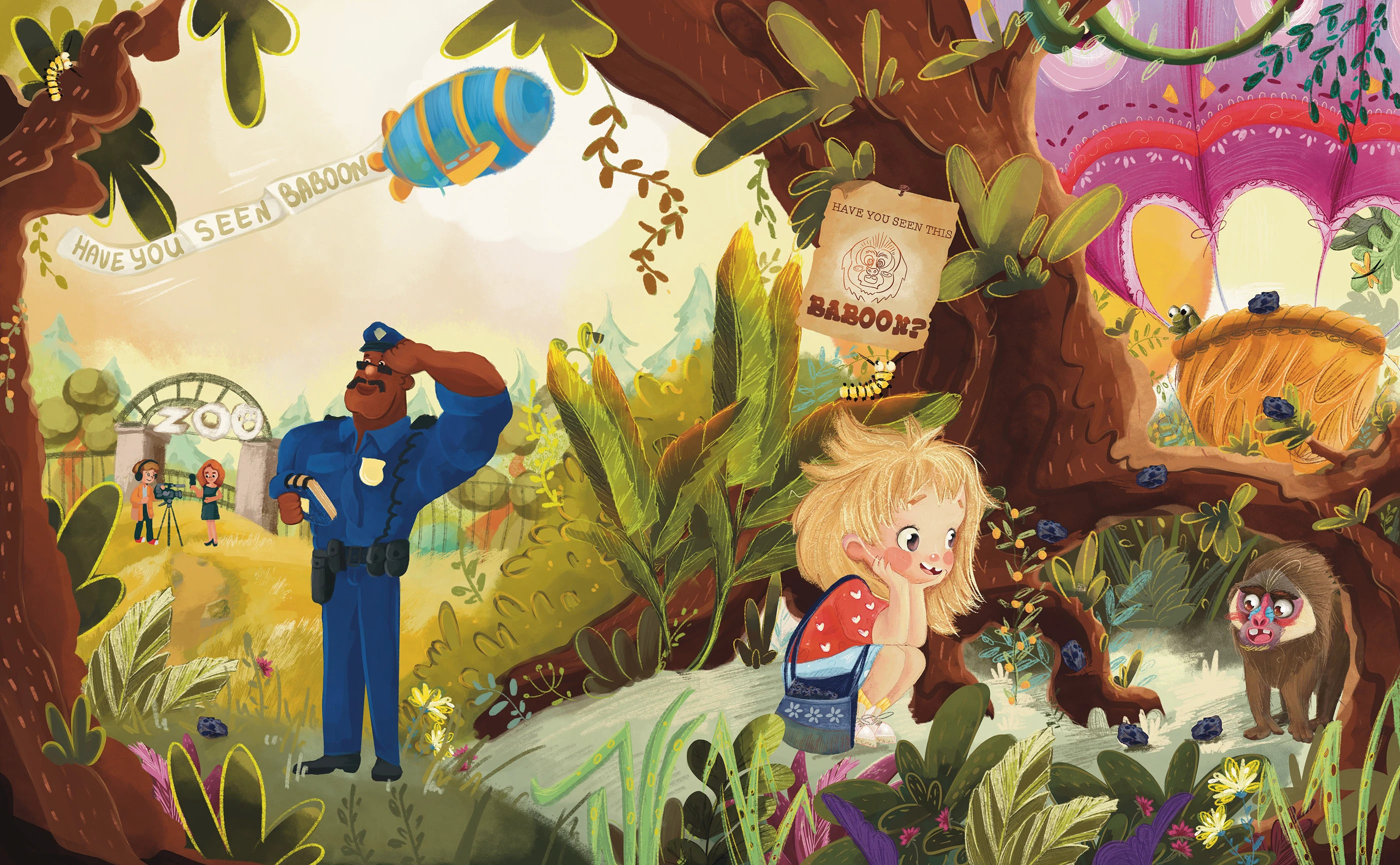 Example of Lost Baboon – Children’s Book Illustration