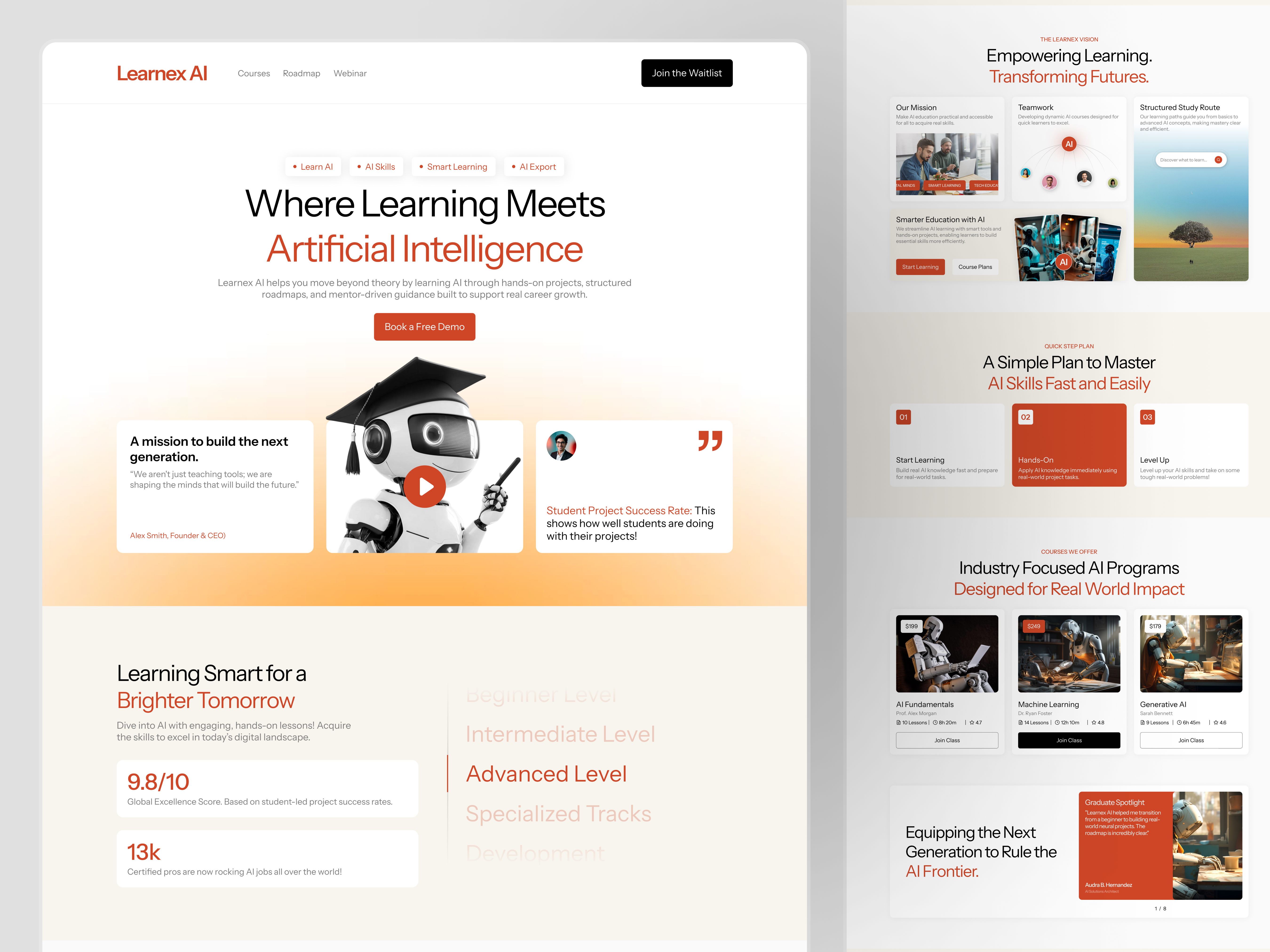 AI Landing page  ✦ Learnex AI