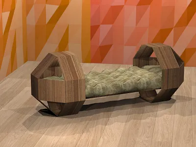 Bench bed 3d bench design graphic design interior tables