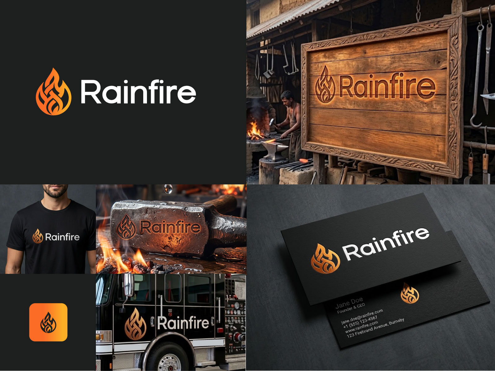 Fire Logo Modern Logo & Brand Identity