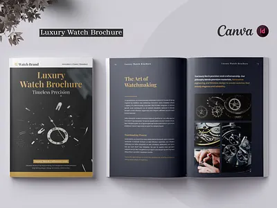 Luxury Watch Brochure Template brand branding brochure brochure template brochure template design business proposal canva canva brochure canva brochure tempate company profile design graphic design project project brochure proposal template watch brochure watch brochure template