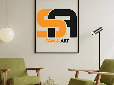 Sam and art branding des design graphic design illustration logo typography