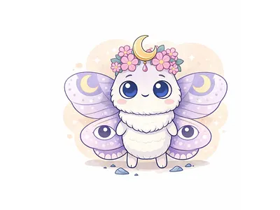 Moth wizard character illustration