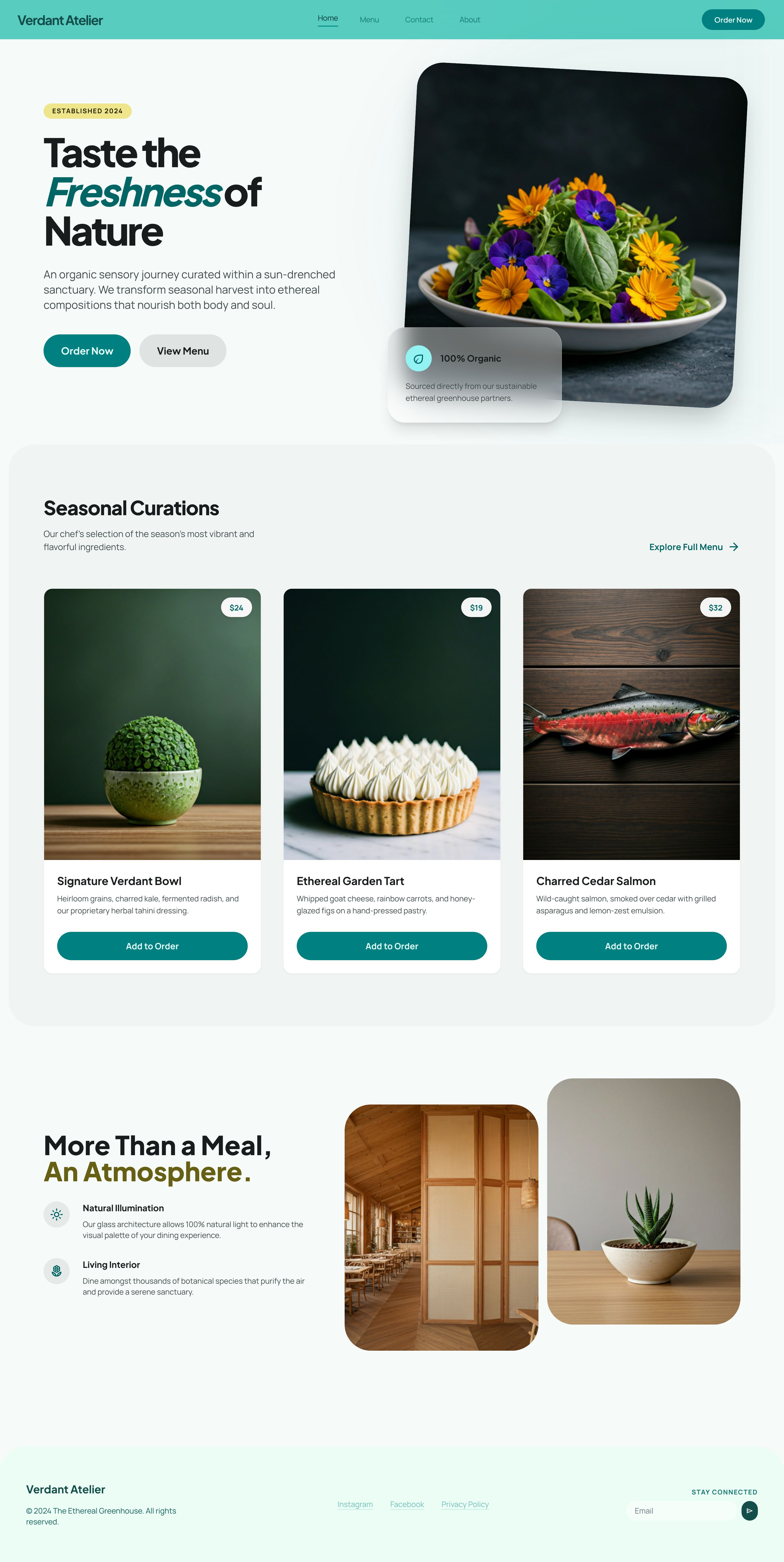 Example of Landing Page Design Freshness