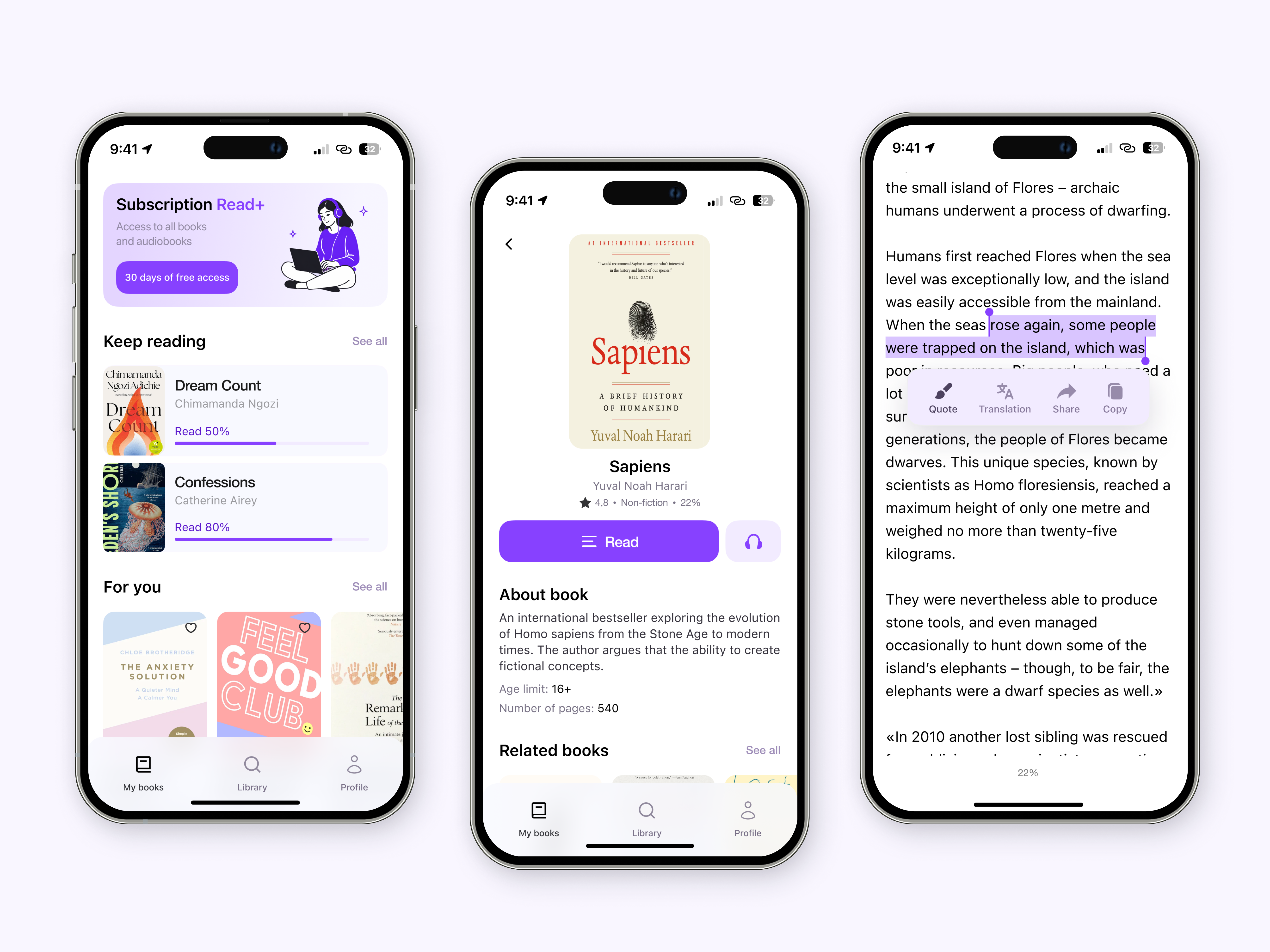 Book reading app 📚