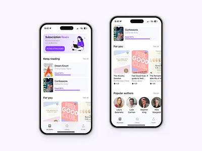 Book reading app 📚 app design ui ux