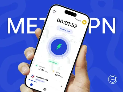Meta VPN — Mobile App UI/UX Design connection internet ios ios app ip mobile vpn network privacy protection proxy secure security servers settings ui ux virtualshield vpn vpn ui vpn ux