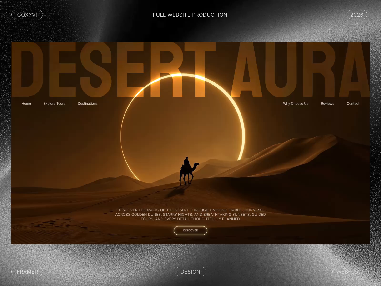 Website design for desert tours