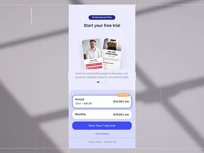 Single plan paywall design graphic design ui ux