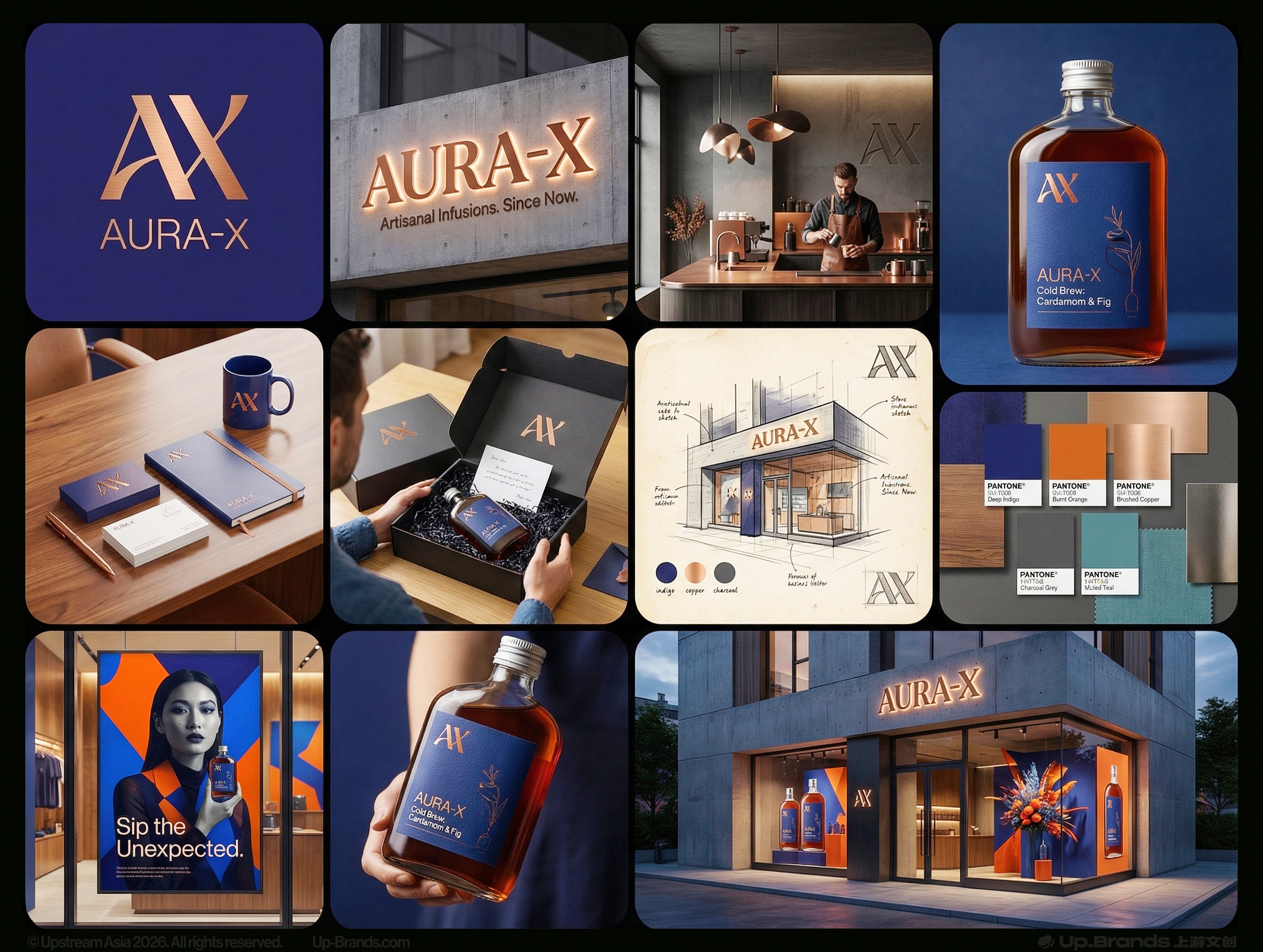 AURA-X | Sip the Unexpected | Artisanal Cold Brew Branding