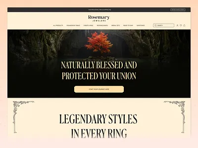 RoseMary: Luxury Jewelry Landing Page dribbble landing page design landingpage luxury ui uidesign ux uxdesign uxui webdesign