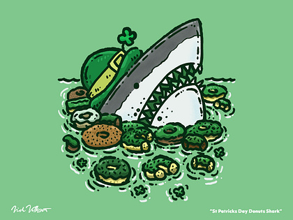 St Patricks Day Donuts Shark