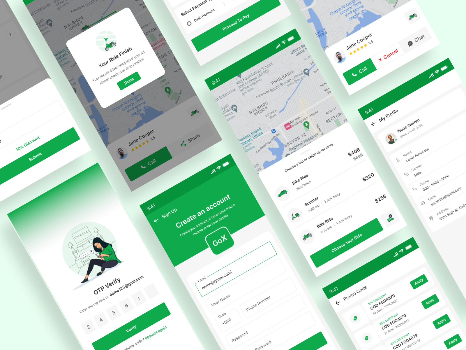 Ride-Sharing Mobile App by Razaur Rahman on Dribbble