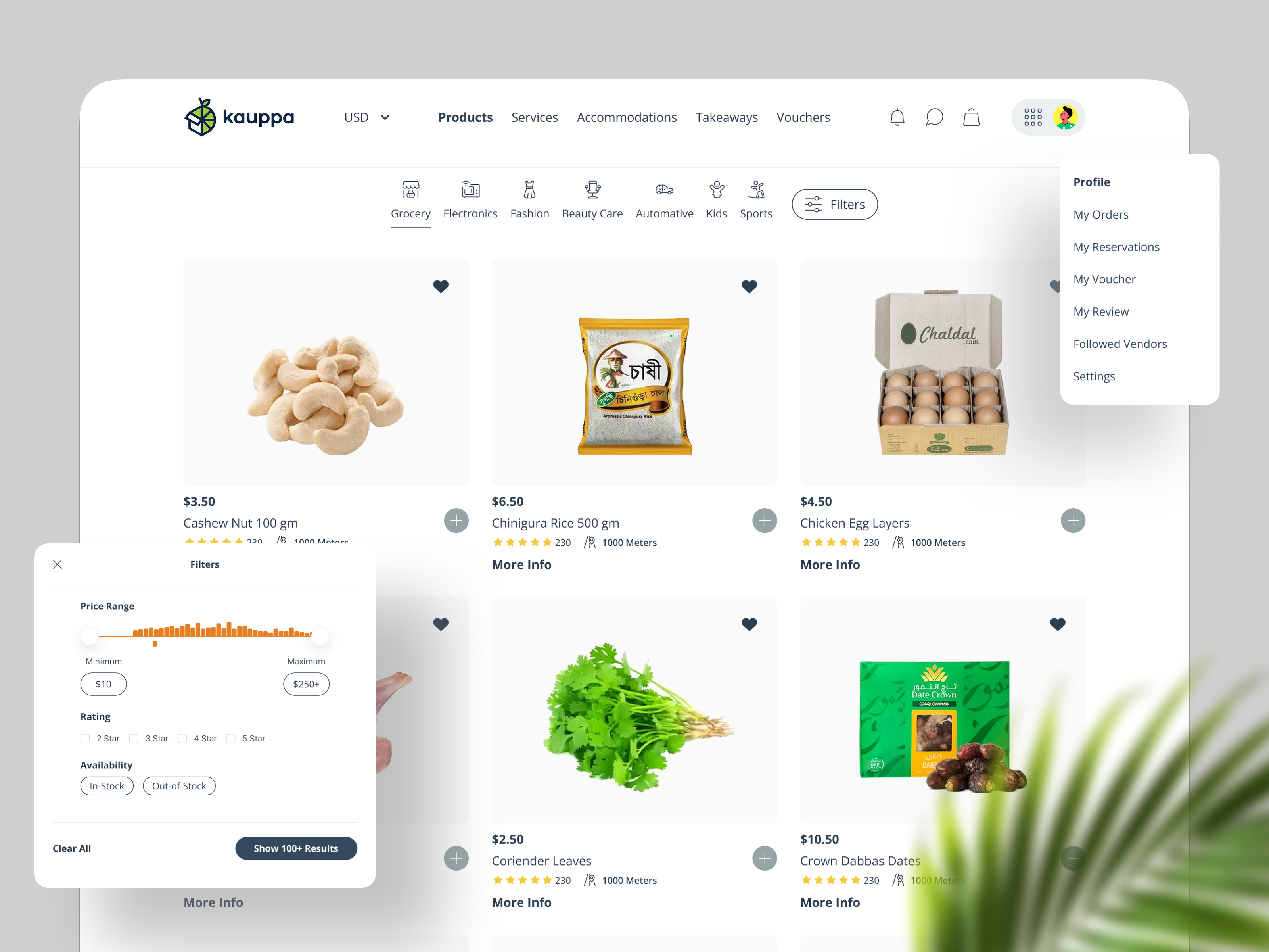 Shop Website Design Inner Pages